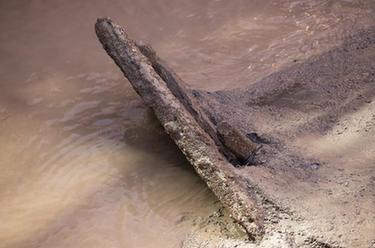 長(cháng)江口二號古船初露真容