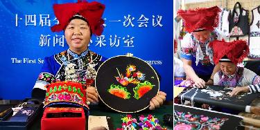 兩會(huì )·影像鏈接｜全國人大代表王陸芬：“繡”出更加幸福美滿(mǎn)的生活