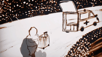 新華網(wǎng)連線(xiàn)｜“閉關(guān)”9天創(chuàng  )作沙畫(huà)視頻 致敬“最美逆行者”