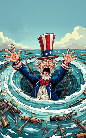 AI漫畫(huà)：暴力事件頻發(fā)，美國槍患何時(shí)休?