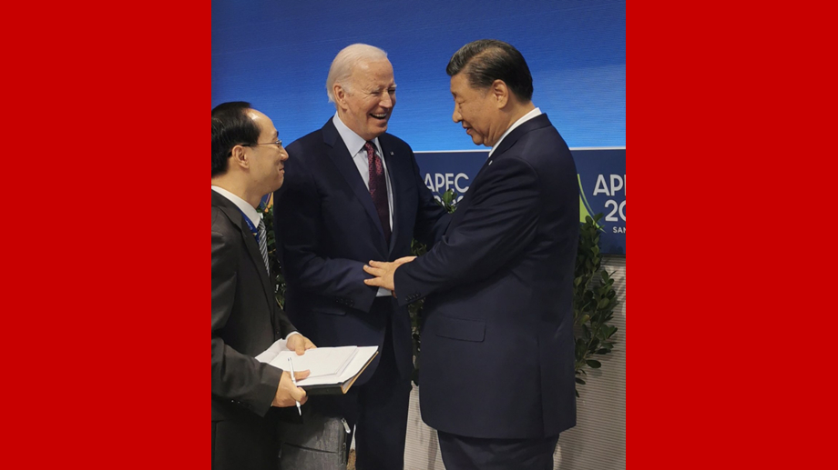 APEC會(huì )議結束時(shí)，拜登總統與習主席話(huà)別